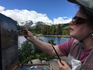 Jeannie Rice painting in Colorado